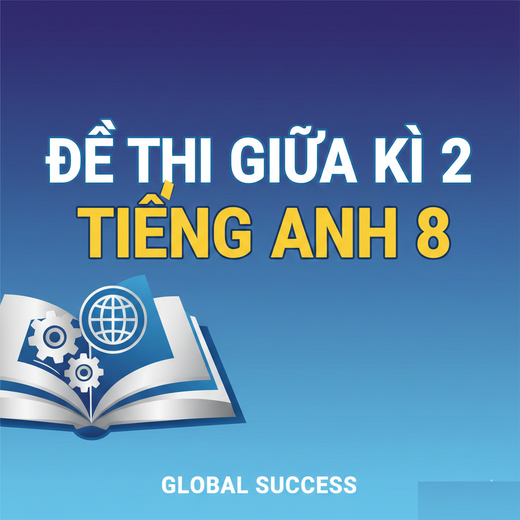 Bộ 12 Đề thi giữa kì 2 Tiếng Anh 8 Global Success Combo ôn thi điểm 9+